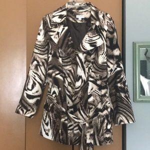 Susan Graver 1X Spring Jacket Tiger Print